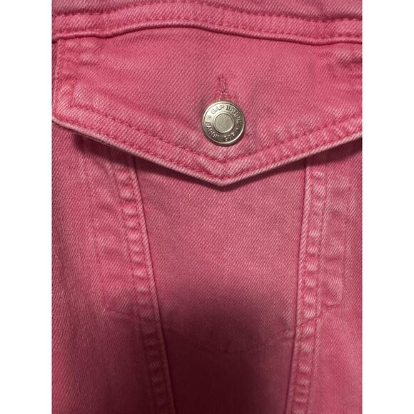 GAP Barbie Jacket Womens 2XL Tall Denim Trucker Collab 2023 Puff Sleeve Button - Picture 7 of 9